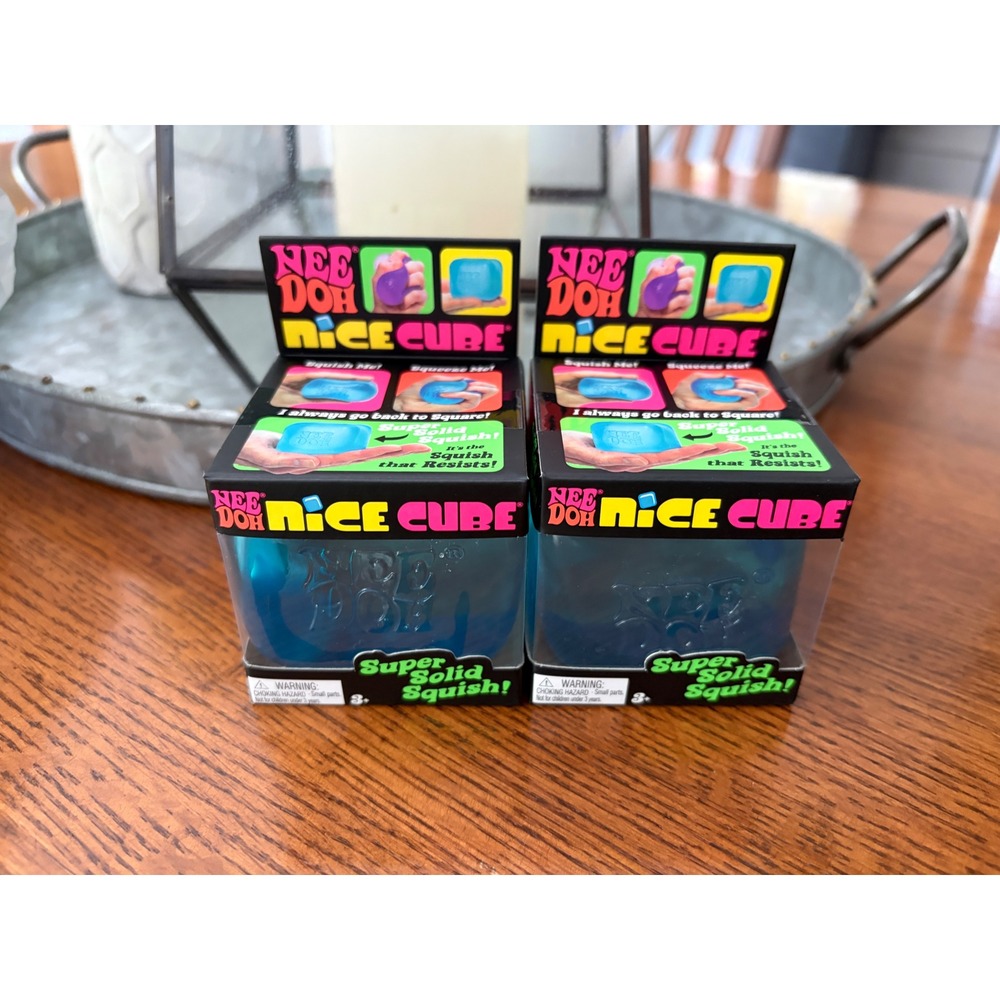 NeeDoh Nice Cube Set Of 2 Blue New